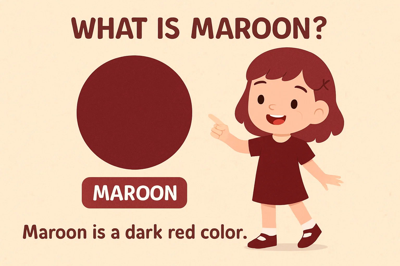 ما هو اللون الخمري بالإنجليزي؟ Maroon Color for Kids