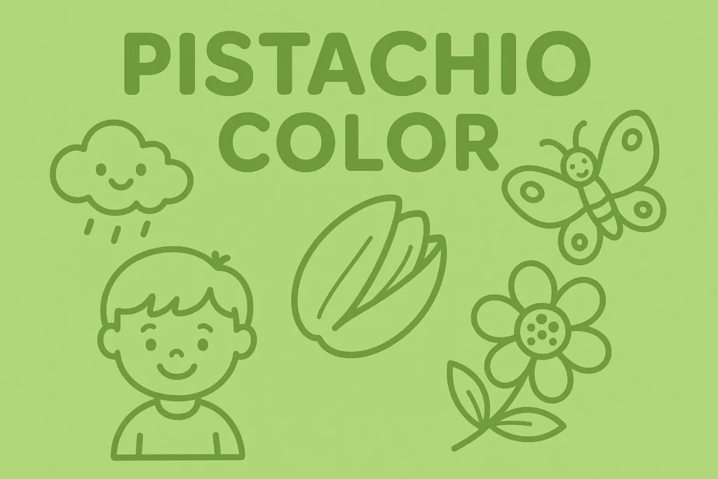 اللون الفستقي بالانجليزي