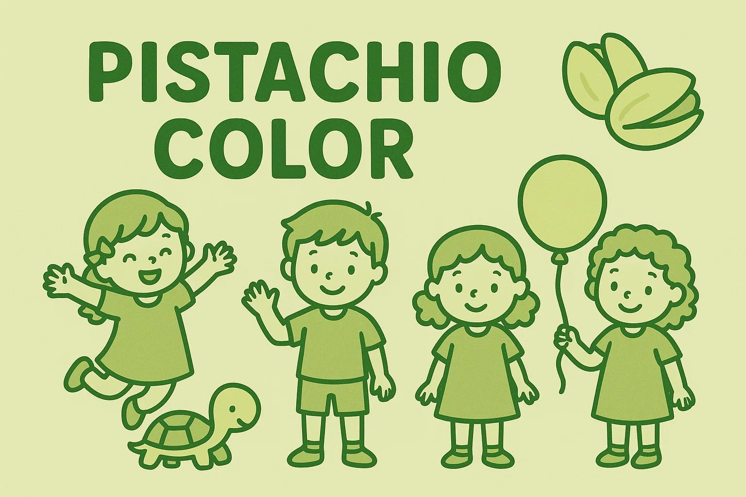 ما هو اللون الفستقي بالإنجليزي؟ Pistachio Color for Kids