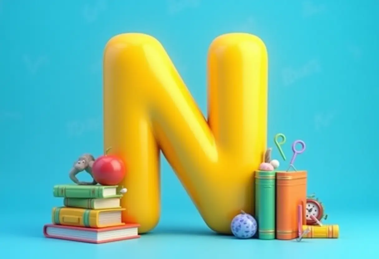 كلمات إنجليزية بحرف N للأطفال