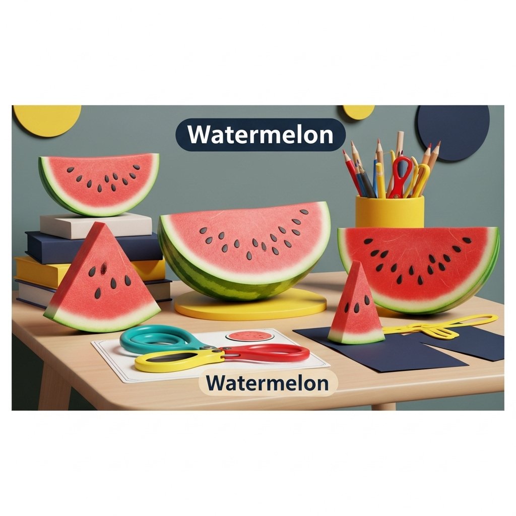 ما هو اللون الخربزي بالإنجليزي؟ Watermelon Color for Kids