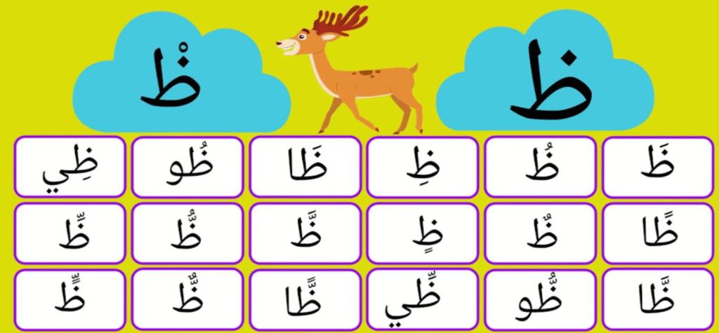 كلمات تبدأ بحرف ظ للأطفال لتنمية مفرداتهم اللغوية